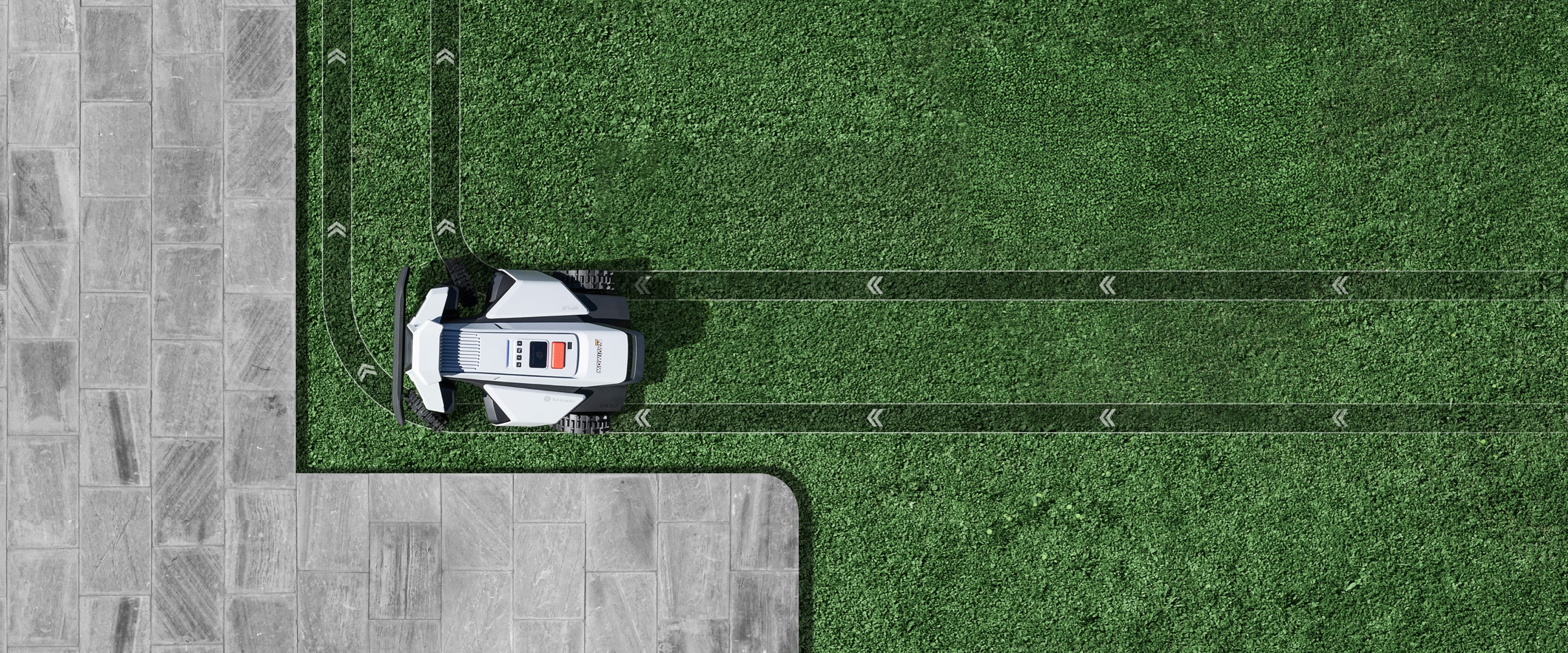 <p>Onafhankelijke excentrische voorwielbesturing maakt soepel en flexibel draaien op alle ondergronden mogelijk.</p>