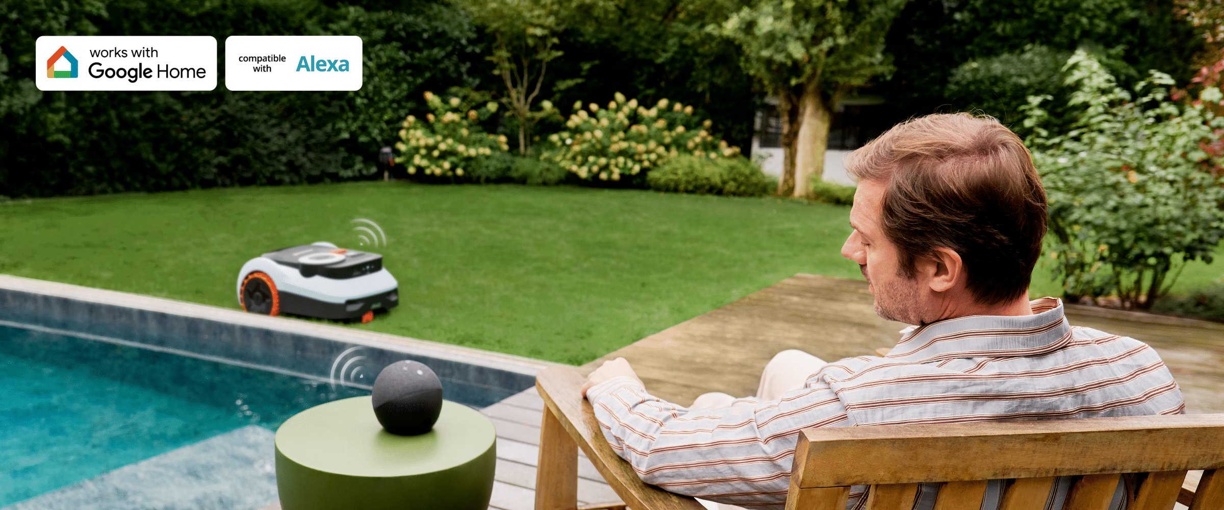 <p>Handsfree bediening via Alexa of Google Home.</p>